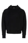 Saint Laurent Black Cotton Sweatshirt In Noir