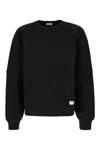 Saint Laurent Cotton Sweatshirt In Noir