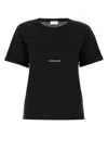 SAINT LAURENT BLACK COTTON T-SHIRT