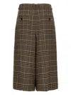 Saint Laurent Black Cream Checked Trouser In Multi