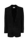 Saint Laurent Giacca In Crepe Nero  Donna In Noir