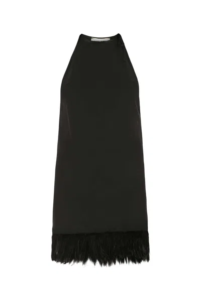 SAINT LAURENT BLACK CREPE MINI DRESS