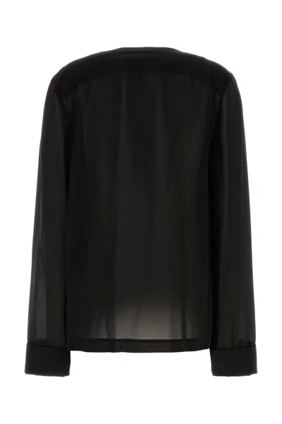 Saint Laurent Black Crepe Shirt