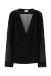 Saint Laurent Crepe Shirt Front Double-breasted