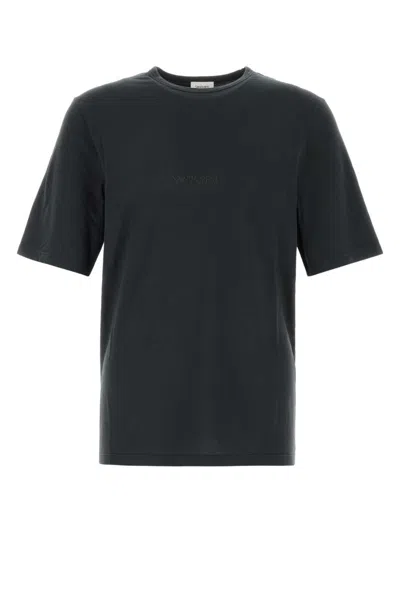 SAINT LAURENT BLACK CREWNECK T-SHIRT