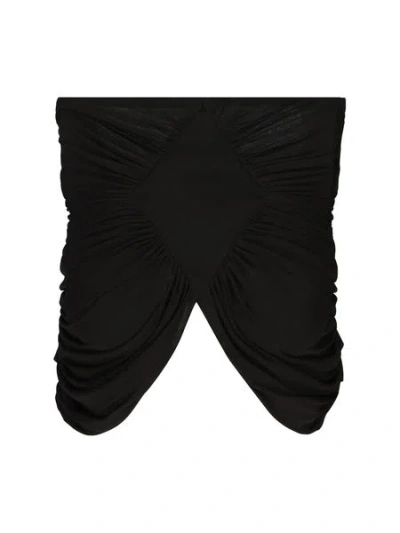 Saint Laurent Black Cropped Bustier T-shirt For Women