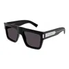 Saint Laurent Black Crystal Black Acetate Sunglasses In Black