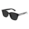 Saint Laurent Black-crystal-black Resin Sunglasses In Black