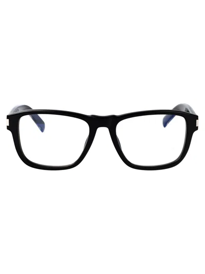 Saint Laurent Black-crystal-transparent Resin Glasses