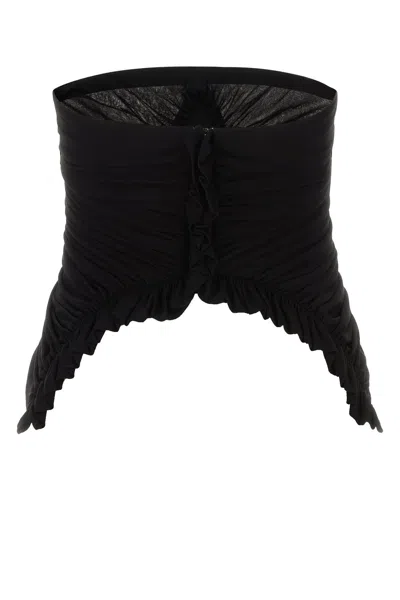 Saint Laurent Black Cupro Top