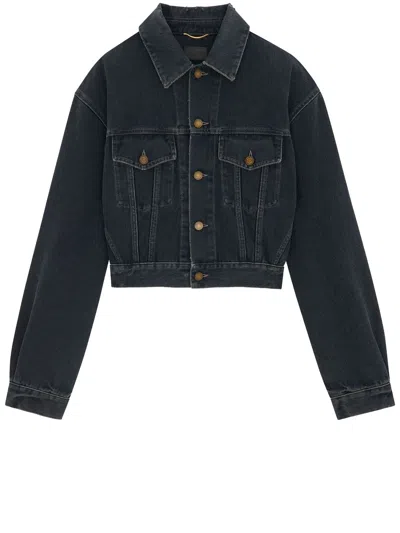 Saint Laurent Black Denim Jacket For Women