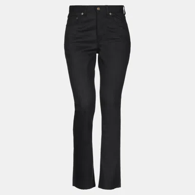 Pre-owned Saint Laurent Black Denim Jeans S Waist 27
