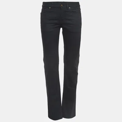 Pre-owned Saint Laurent Black Denim Jeans S Waist 27"