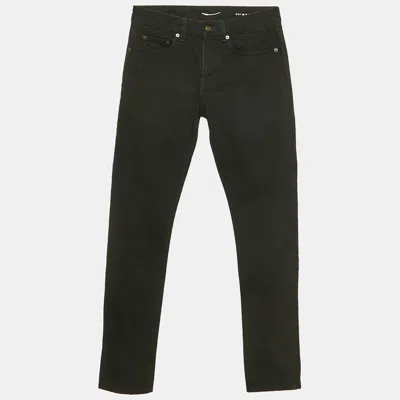 Pre-owned Saint Laurent Black Denim Regular Fit Jeans S Waist 31"
