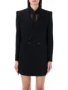Saint Laurent Double-breasted Blazer In Black