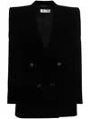 Saint Laurent Single Breasted Black Blazer In Black