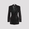 Saint Laurent Double-breasted Jacket In Wool In Black