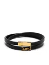 Saint Laurent Cassandre Bracelet In Black
