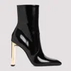 Saint Laurent Woman Ankle Boots Black Size 10 Calfskin In Black