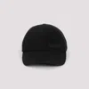 Saint Laurent Embroidered Brushed-cashmere Baseball Cap In Black