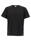 Saint Laurent Washed-out Crewneck T-shirt In Black