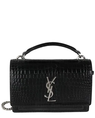 Saint Laurent Black Exotic Sunset Chain Wallet (authentic Pre-loved)