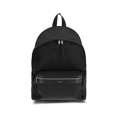 Saint Laurent Black Fabric Backpack