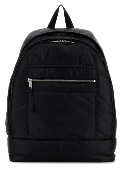 SAINT LAURENT SAINT LAURENT BLACK FABRIC BACKPACK