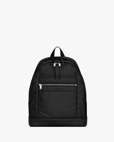 SAINT LAURENT SAINT LAURENT BLACK FABRIC BACKPACK