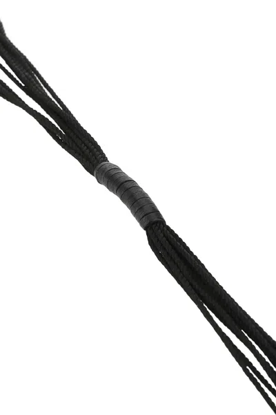 Saint Laurent Black Fabric Bracelet In 1000