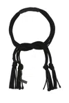 Saint Laurent Black Fabric Bracelet In Black