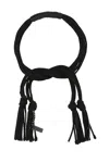 Saint Laurent Black Fabric Bracelet In Black