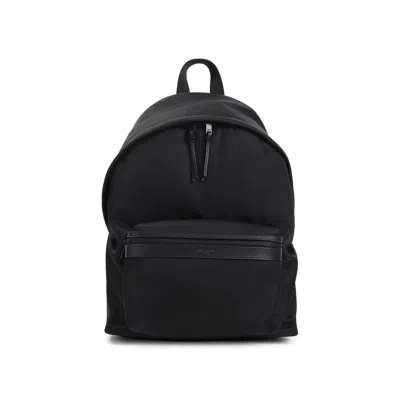 Saint Laurent Black Fabric City Backpack