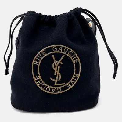 Pre-owned Saint Laurent Black Fabric Rive Gauche Bucket Bag