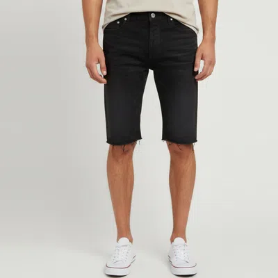 Pre-owned Saint Laurent Black Faded Denim Raw Hem Bermuda Shorts M