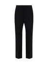 Saint Laurent Black Faille Pant In Black