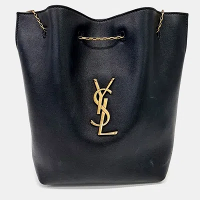 Pre-owned Saint Laurent Black Fauchon Chain Shoulder Ba