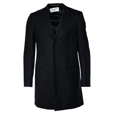 Pre-owned Saint Laurent , Black Fishbone Blazer Jacket 2018