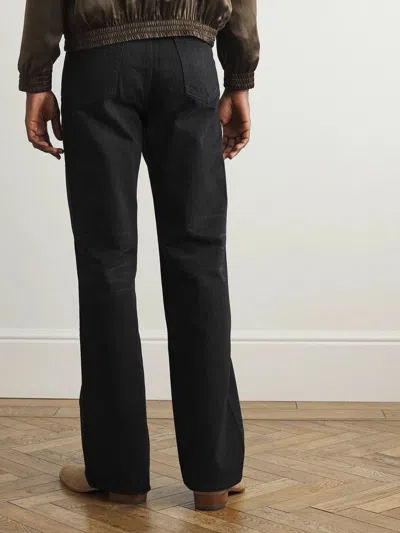 Pre-owned Saint Laurent Black Flared D35 M 70's Jeans