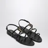 Saint Laurent Cassandra Calfskin Ysl Slingback Sandals In Black
