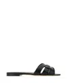 Saint Laurent Paris Women Tribute Mules In Smooth Leather In White