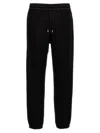 Saint Laurent Molleton Doux Gots Fleece Cotton Joggers In Black