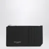 Saint Laurent Black Fragments Card Holder With Zip In Black