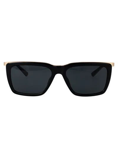 Saint Laurent Black-gold-black Recycled Acetate Sunglasses