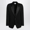 Saint Laurent Black Grain De Poudre Tuxedo Jacket Men