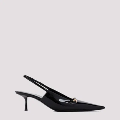 SAINT LAURENT BLACK HERMIONE LEATHER PUMPS