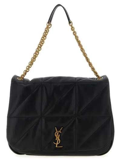 SAINT LAURENT WOMEN BLACK JAMIE SHOULDER BAG, ONESIZE LUXURY SHOULDER BAGS FOR WOMEN DARVEYS