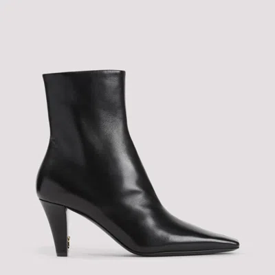 SAINT LAURENT BLACK JILL LEATHER BOOTS