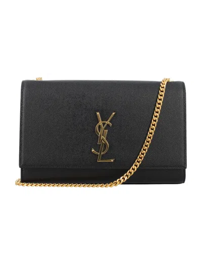 Saint Laurent Black Kate Medium Shoulder Bag