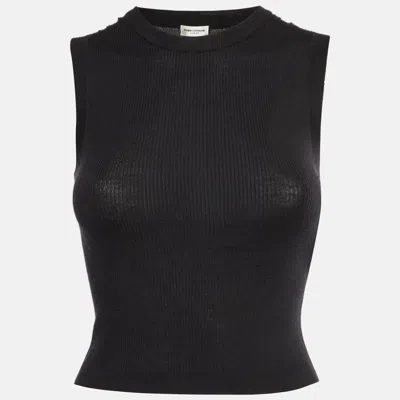 Pre-owned Saint Laurent Black Knit Sleeveless Top M